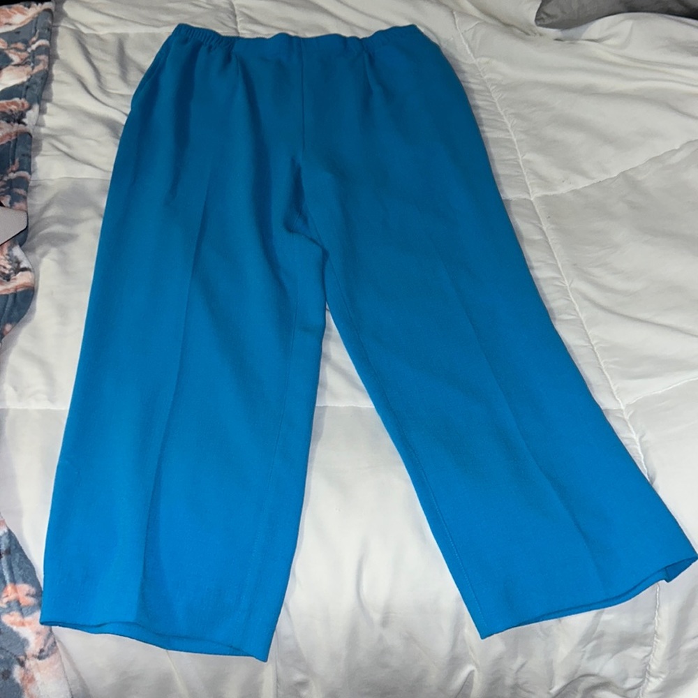 Blue Flowy Wide Leg Pants- size PL